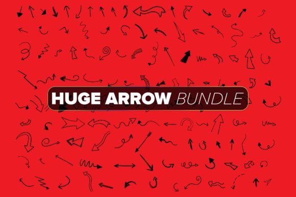 160 Huge Arrow Bundle Handrawn Arrows: Graphics & Illustrations
