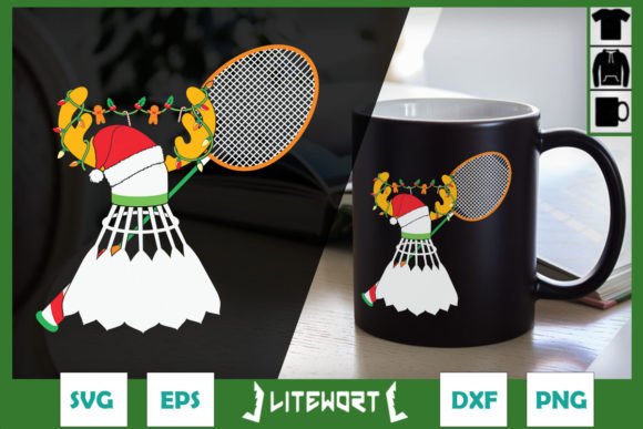 Badminton Reindeer Christmas Hat Lights: Graphics & Crafts