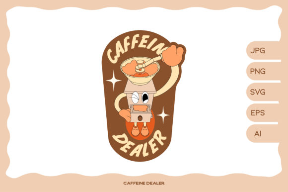 Coffee Retro Sublimations and Stickers: Graphics & Illustrations