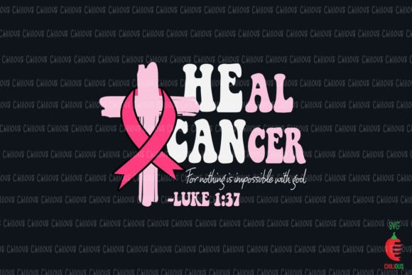 Heal Cancer Breast Cancer Awareness Graphics for Crafts