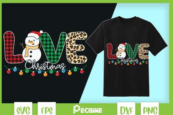 Love Snowman Christmas Lights: Graphics for Crafts & Content