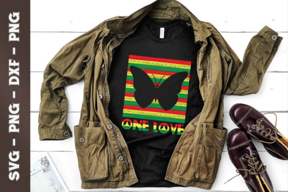 Rasta Reggae Butterfly Hippie Insects Graphics