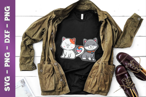 Transgender Pride Cat LGBT Trans Flag Graphics for T-Shirt Designs
